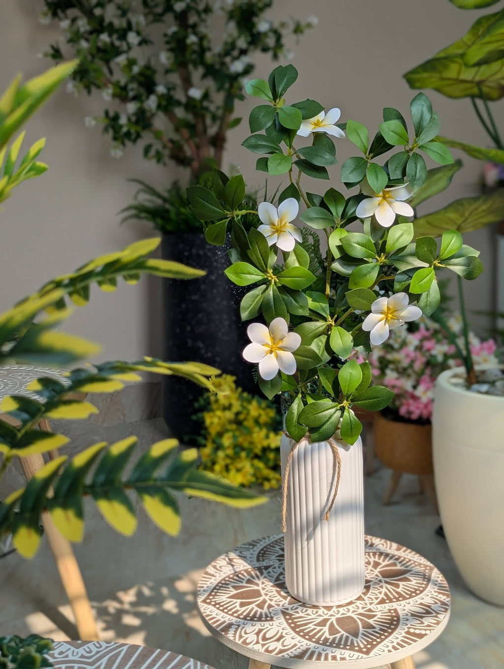 White Vase with Flower