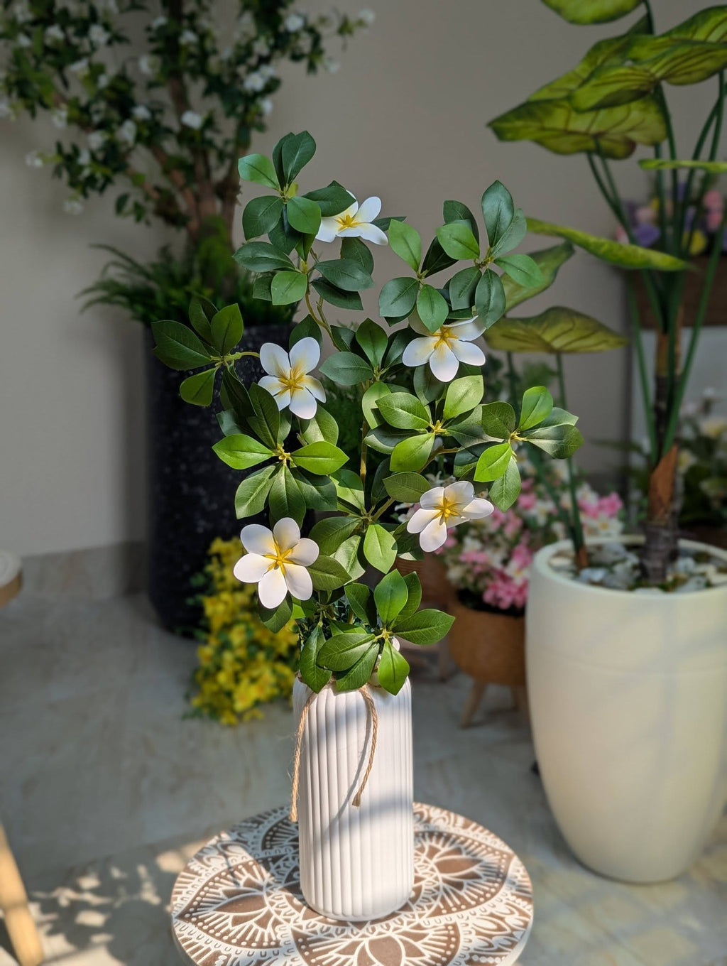 White Vase with Flower