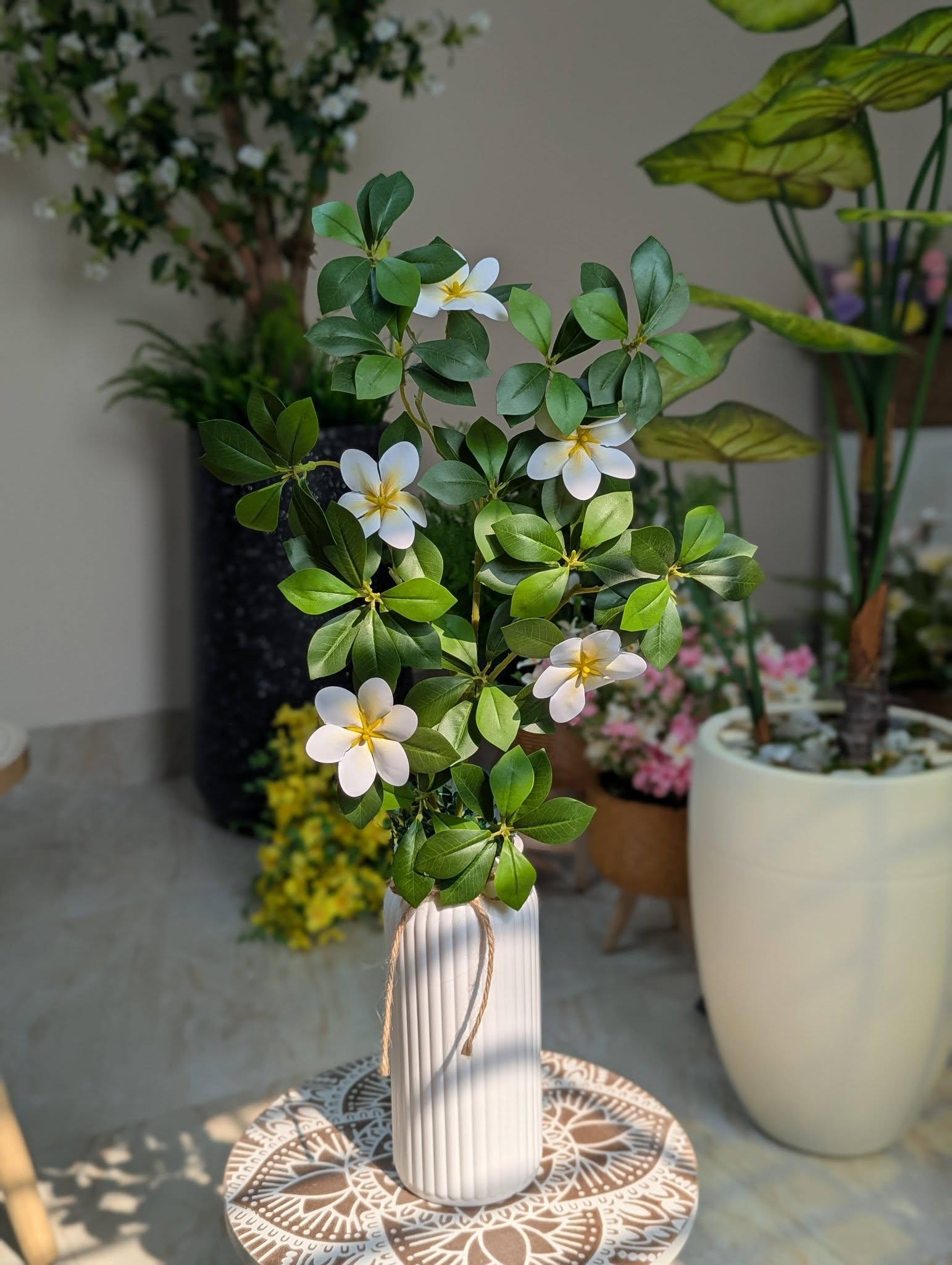 White Vase with Flower
